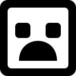 Emoji Sad Square Round 430 SVG Icon